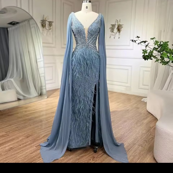 Dresses & Skirts - Blue sequence beaded dress.